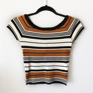 L.A. Hearts Short Sleeve Striped Top